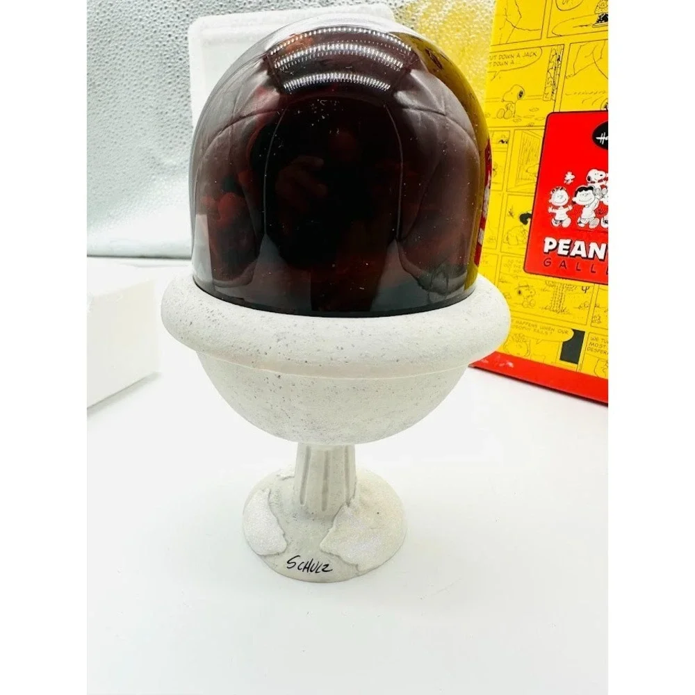 Hallmark Peanuts Snow Globe Winter Games Snoopy Charlie Brown COA Box